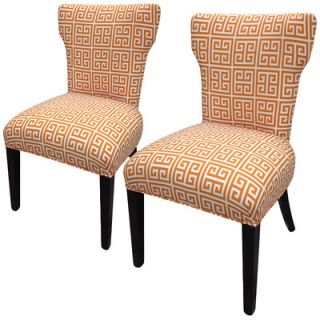 Sole Designs Amelia Chain Wingback Cotton Slipper Chair (Set of 2) 10016