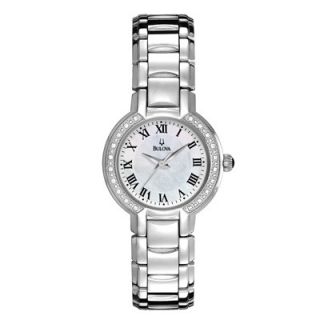 Ladies Bulova Fairlawn Diamond Accent Stainless Steel Watch with