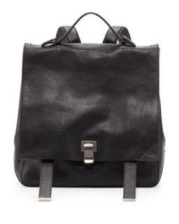 PS Large Leather Backpack, Black   Proenza Schouler