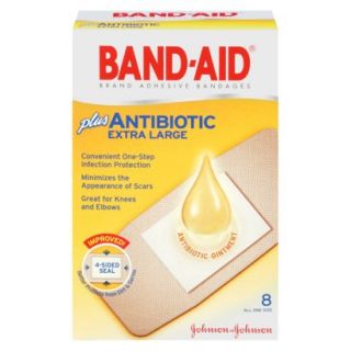 BAND AID 8CT ANTIBIOTIC XL