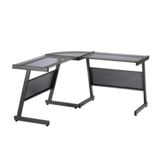 Eurostyle Luigi L Shaped Computer Desk 27648BLK / 27648WHT Finish Black