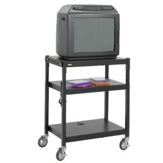 Safco Products Adjustable Height TV Cart 8932BL