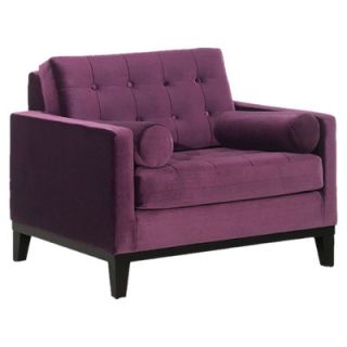 Armen Living Centennial Velvet Chair LC7251PU Color Purple