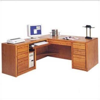 Martin Home Furnishings Contemporary L Shape Executive Desk (Left) Set V