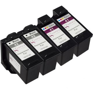 Sophia Global Remanufactured Ink Cartridge For Lexmark 41 And Lexmark 42 (2 Black, 2 Color)