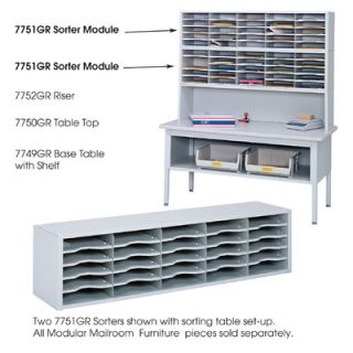Safco Products E Z Sort Steel Mail Sorter Module, Light Gray Steel 7751GR