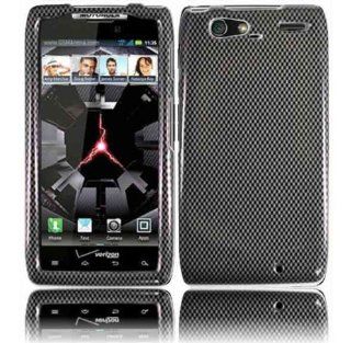 HR Hard Shield Shell Cover Snap On Case for Verizon Motorola Droid RAZR MAXX XT916  Carbon Cell Phones & Accessories
