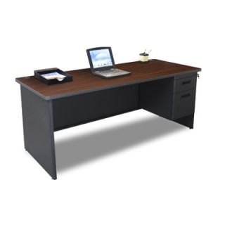 Marvel Office Furniture Pronto 72 Single Pedestal Computer Desk PDR7230SPUTO