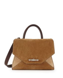 Obsedia Suede Satchel Bag, Beige Multi   Givenchy