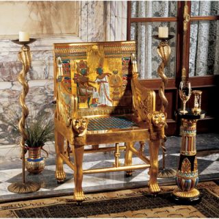 Design Toscano King Tutankhamens Egyptian Throne Arm Chair WU70259