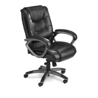 Mayline Ultimo EZ Assemble Deluxe Mid Back Chair UL530MEZ Color Black Leathe