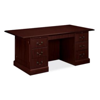 HON 94000 Series Double Pedestal Desk, 72 Wide 94271 Finish Mahogany