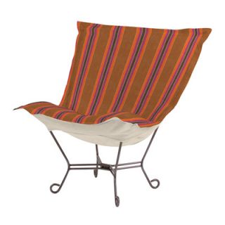 Howard Elliott Puff Scroll Baja Lounge Chair RD4272 Finish Titanium, Fabric