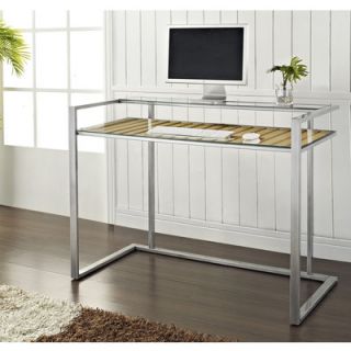 Home Loft Concept Executive Desk with Wood Accent D48GMWSNL