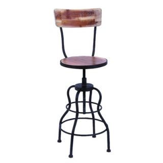 Woodland Imports Old Look 30 Adjustable Bar Stool 55925