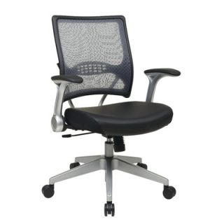Office Star Air Grid Back Eco Leather Managers Chair with Flip Arms 67 E36N61R5