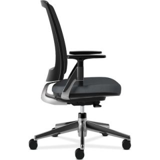 HON Lota Mid Back Work Chair HON228 Frame Finish Polish Aluminum, Seat Color
