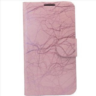 HJX Note 2 N7100 Lightning Pattern Luxury Synthetic Leather Wallet Type Magnet Design Flip Case Cover With Stand For Samsung Note II N7100 Pink Cell Phones & Accessories