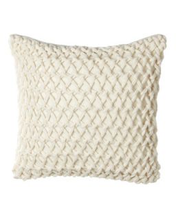 Knotted Yarn Pillow, 18Sq.   Peacock Alley
