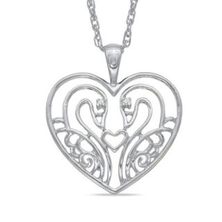 Precious Moments® Diamond Accent Swans Together For Life Heart