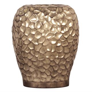Hammered Gold Wide Vase