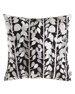 Embroidered Silver/Black Pillow, 16Sq.   Richloom Home