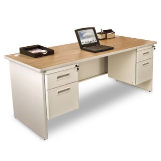 Marvel Office Furniture Pronto 72 Double Pedestal Computer Desk PDR7230DPUTO