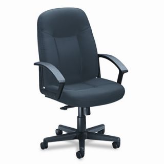 Basyx VL600 Series Mid Back Chair with Loop Arms BSXVL601 Color Charcoal