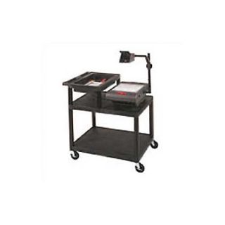 Luxor Stand Up AV Overhead Projector Cart with Top Shelf Storage Tray OHS42