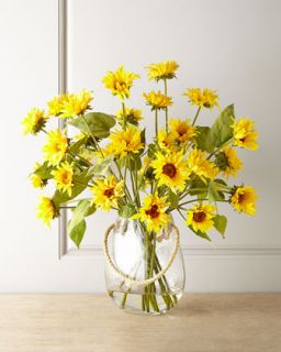Indian Summer Faux Sunflowers Floral Arrangement   John Richard Collection