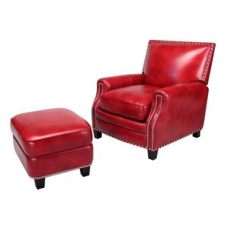 Opulence Home Madrid Leather Chair and Ottoman 41501napnav/41506napnav
