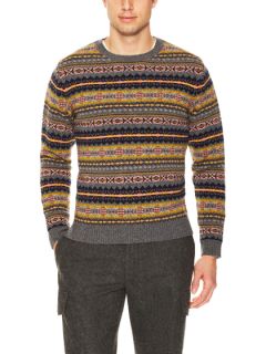 Ivan Fair Isle Crew Neck Sweater by Grayers