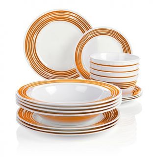 Corelle® for Joy Mangano Strokes of Color 16 piece Premier Dinnerware Set
