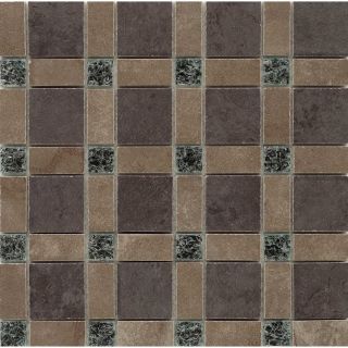 GBI Tile & Stone Inc. Porcelain Mixed Glazed Porcelain Mosaic Wall Tile (Common 12 in x 12 in; Actual 11.81 in x 11.81 in)
