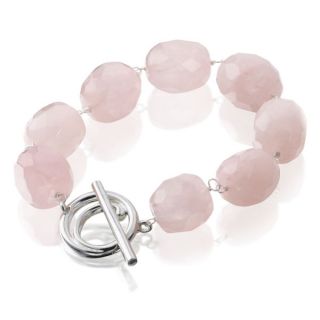 Rose Quartz Beaded Bracelet      Womens Accessories