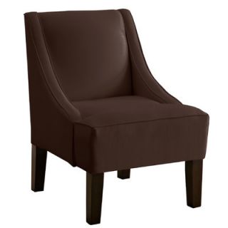 Skyline Furniture Shantung Swoop Armchair 72 1SHN Color Chocolate