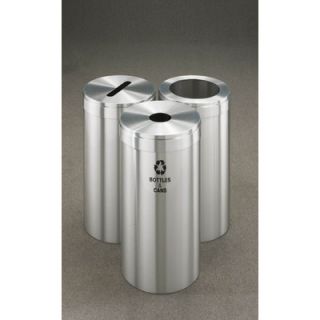 Glaro, Inc. RecyclePro Value Series Triple Units Recycling Receptacle 1242 T 
