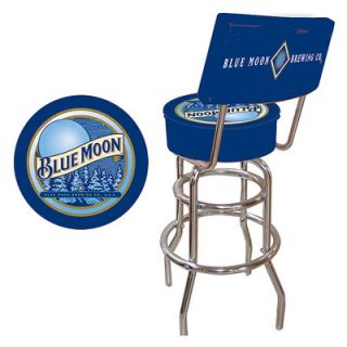 Trademark Global Blue Moon Bar Stool with Cushion BM1100