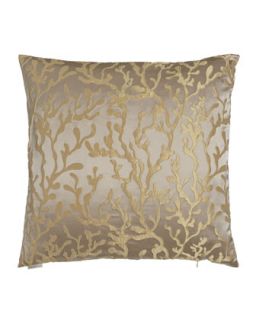 Taylor Gold Branch Pillow, 24Sq.