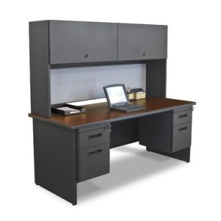 Marvel Office Furniture Pronto 72 Double File Computer Desk with Flipper Doo