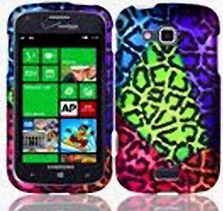 Green Pink Purple Rainbow Leopard Hard Cover Case for Samsung ATIV Odyssey SCH I930 Cell Phones & Accessories