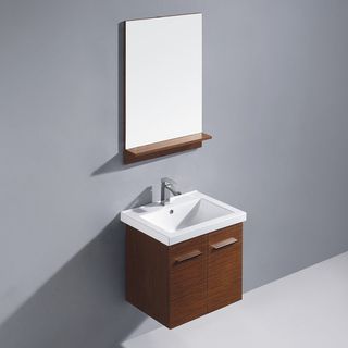 Vigo 24 inch Amber Single Bathroom Vanity With Mirror