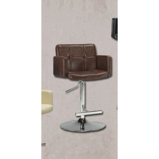 Ultimate Accents 25.5 Adjustable Bar Stool with Cushion GLS 15 Color Brown