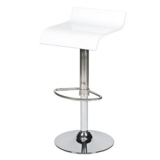 Pangea Home Jax Adjustable Bar Stool MIX BS Seat Finish White