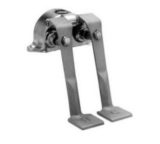 T&S Brass Double Pedal Valve, Ledge Mounted, Rough Chrome Plated, 2 1/2 Centers