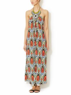 Jersey Shell Embellished Maxi Dress by T Bags Los Angeles