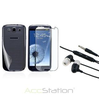 NEW YEAR  Bargain 2014 deal 3x CLEAR LCD FULL BODY Protector For Samsung Galaxy S 3 III i9300+Black Headset PlEASE CHOOSE 1 COLOR Cell Phones & Accessories