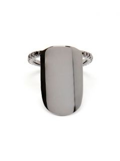 Asherali Knopfer 18k Black Gold And Diamond Nail Ring