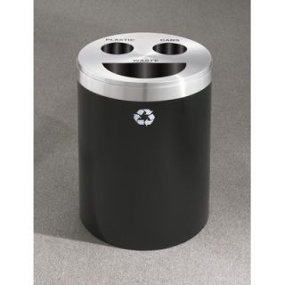 Glaro, Inc. RecyclePro Triple Stream Recycling Receptacle BCT 20 BK SA PLASTI
