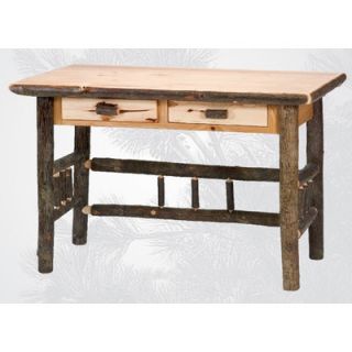 Fireside Lodge Hickory 2 Drawer Writing Desk 874 Finish Traditional